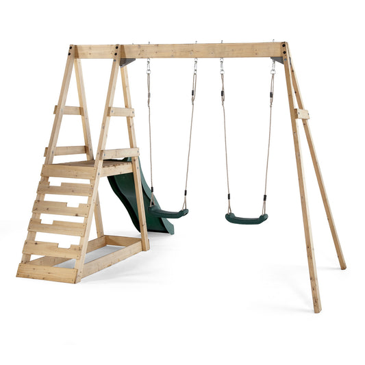 Plum - Tamarin Wooden Climbing Frame with Swing and Slide