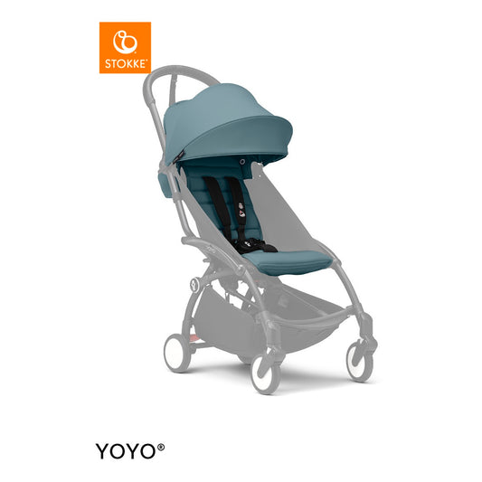Stokke YOYO3 Black Frame & 6+ Aqua Bundle