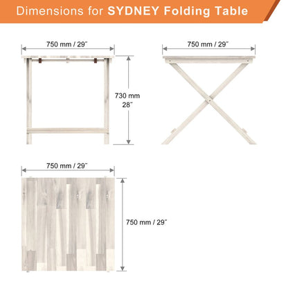 Sydney Folding table Sydney Folding table (FJ table top)-Organic White