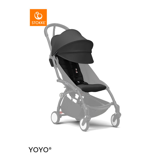 Stokke YOYO3 Black Frame & 6+ Black Bundle