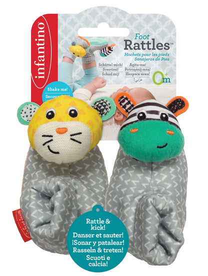 Infantino - Foot Rattles - Zebra/Tiger