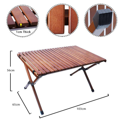 YATAI Folding Wood Table Portable Outdoor Indoor