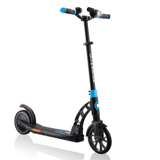 Globber - One K E-motion 15 Electric Scooter - Foldable, LED Lights, Brushless Motor, for 14+ Years, Sky Blue/Black