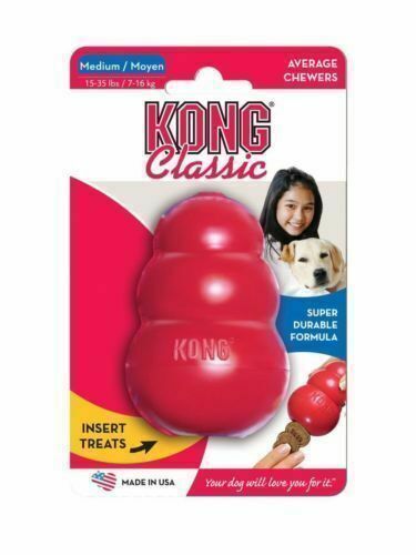 Kong Classic Dog Toy Durable Natural Rubber Fun to Chew, Chase and Fetch for Medium Dogs