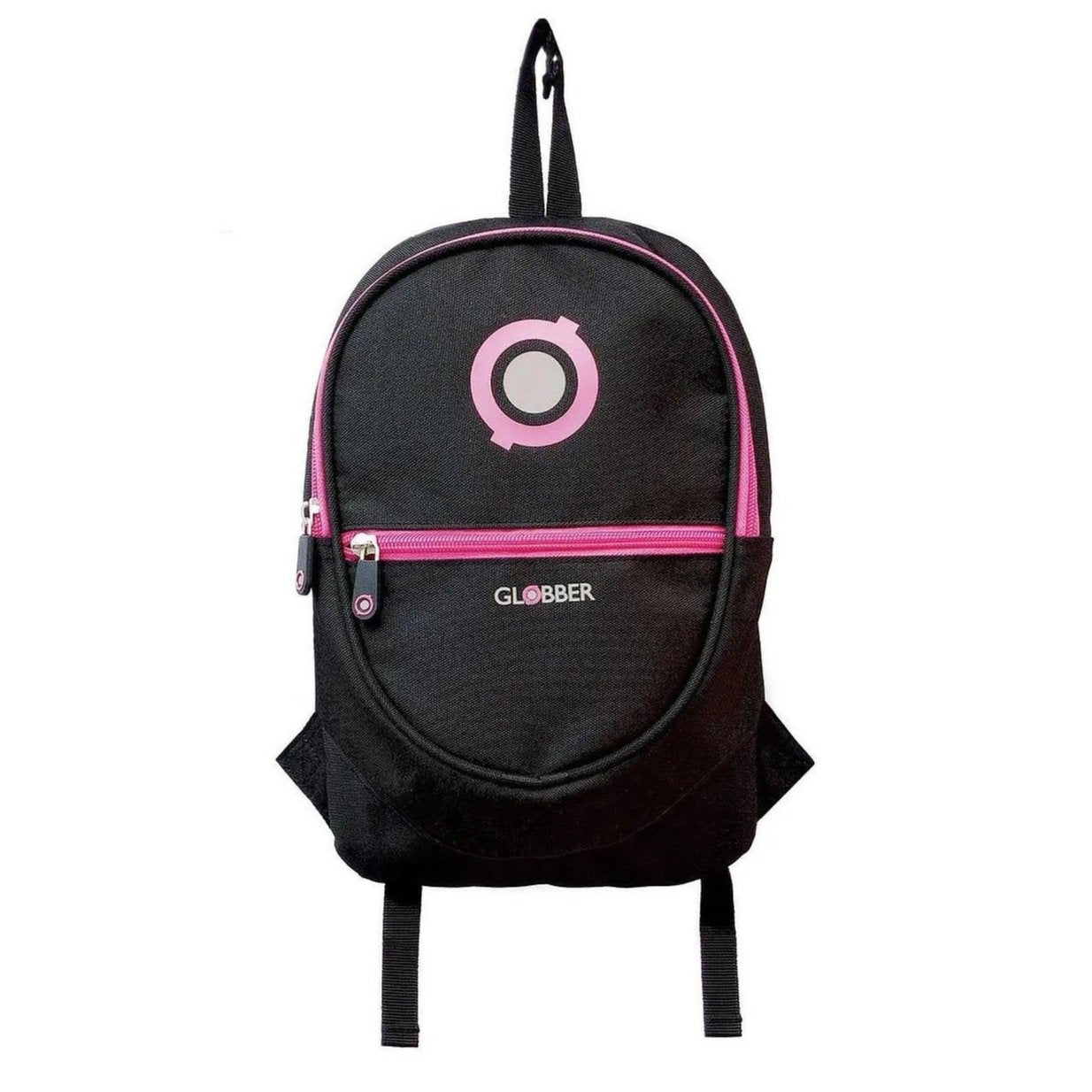 Globber - Junior Backpack, Adjustable Strap, Zipper Closure, Carry Handle, 3 Years+, Neon Pink/Black - 12.5 Inches