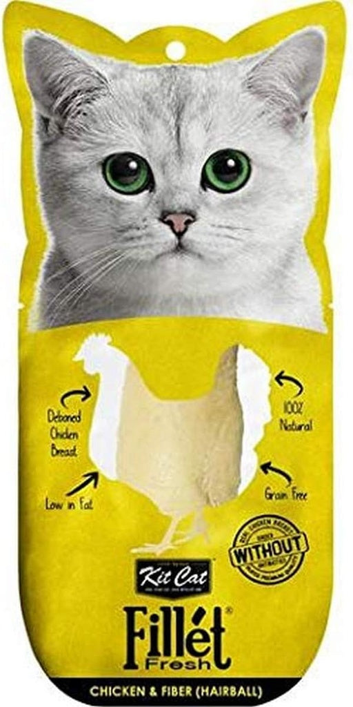 Kit Cat Fillet Fresh Chicken & Fiber Hairball 30gm