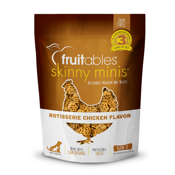 Fruitables Skinny Minis Dog Treats Rotisserie Chicken Flavor 141gm