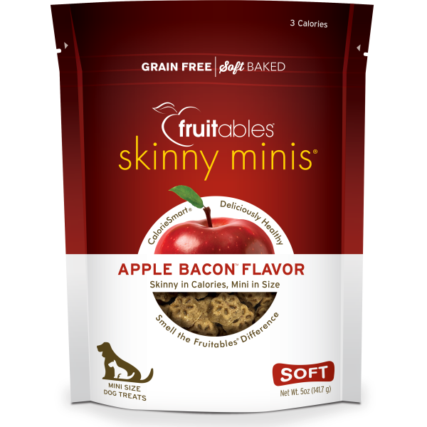 Fruitables Skinny Minis Dog Treats Apple Bacon 5oz / 141gm