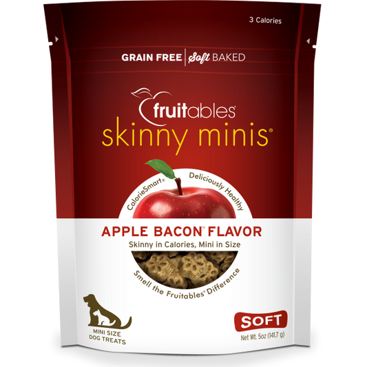 Fruitables Skinny Minis Dog Treats Apple Bacon 5oz / 141gm