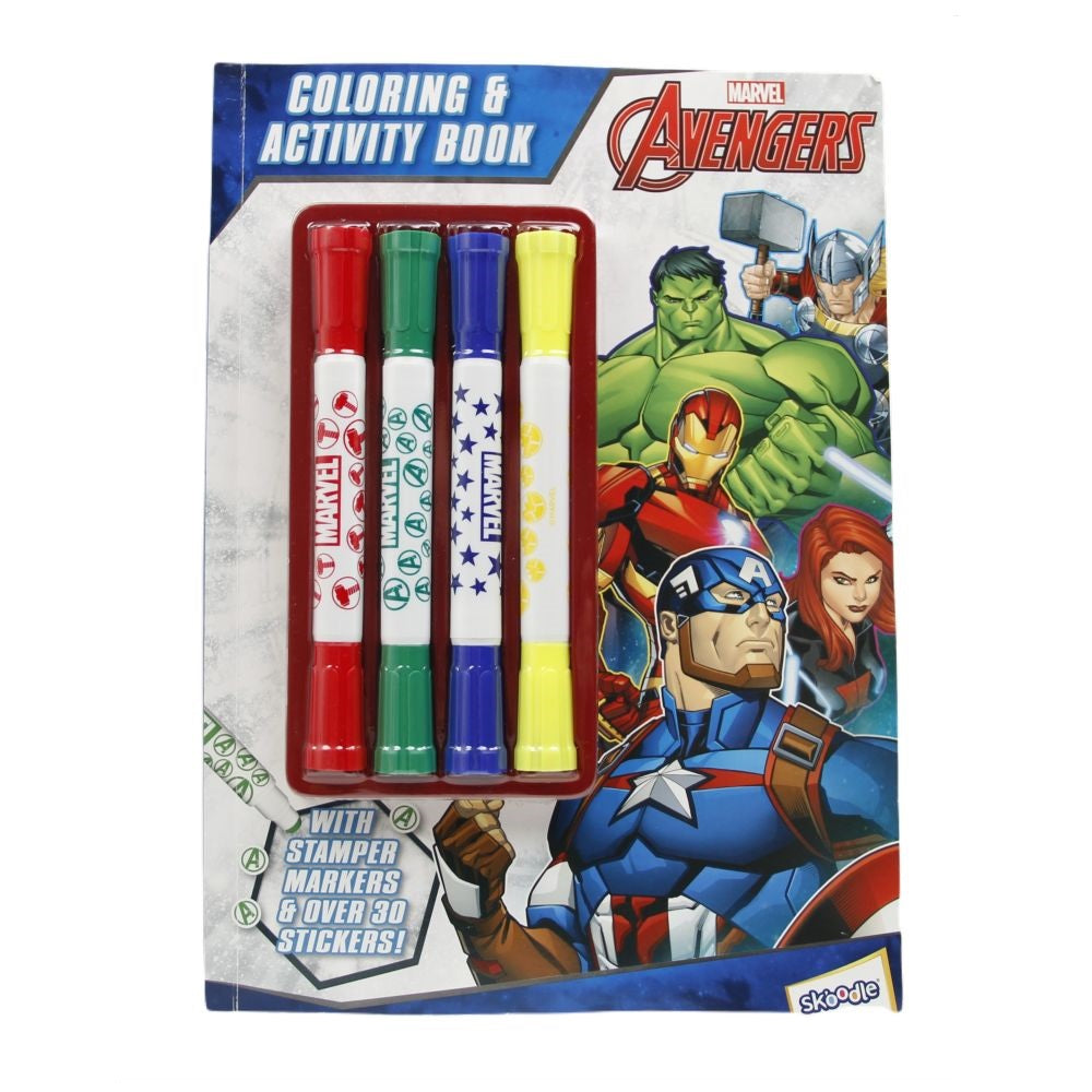 Hatim Skoodles Disney 4 Stamper Markers, 48 Pages, 1 Sticker Sheet