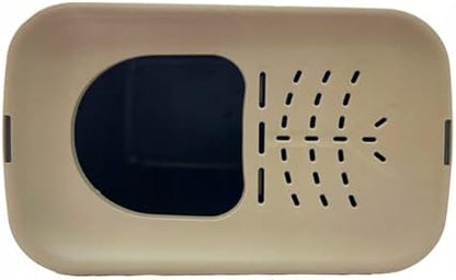 صندوق قمامة ميشيا من إم بي بيرجامو للقطط باللون الرمادي/الأسود