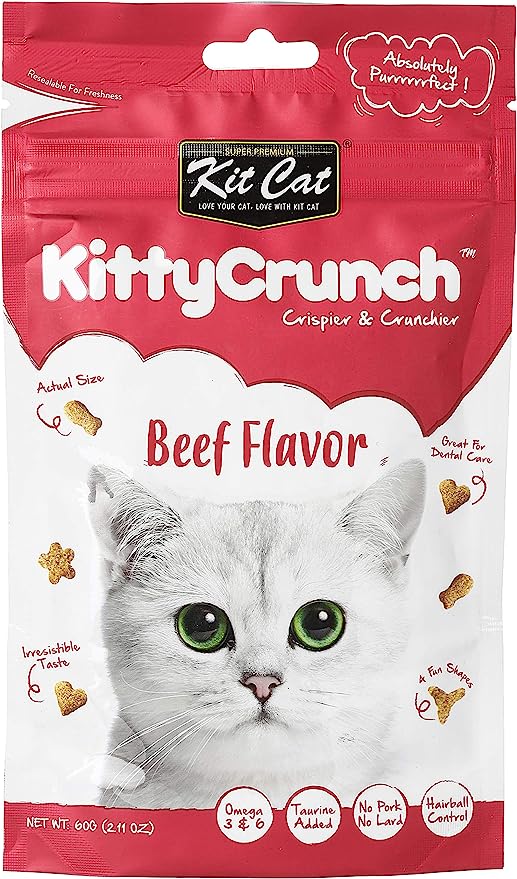 Kit Cat Kitty Crunch Beef Flavor Treat 60gm