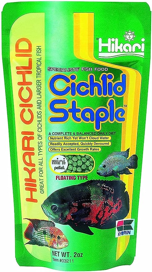 Hikari Cichlid Staple Mini Pellet Floating Fish Food 8.8oz / 60gm