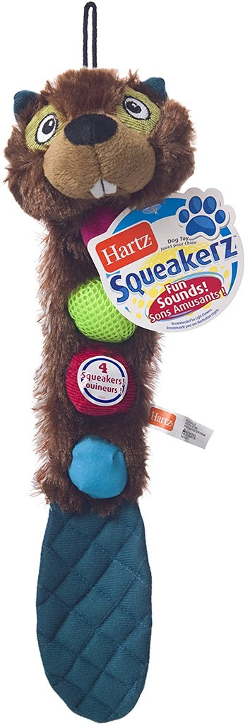 Hartz Squeakerz Stuffing-Free Plush Woodland Animal Dog Toy,Assortment Models