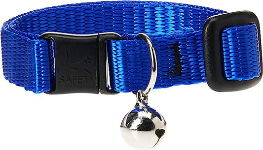 LupinePet Cat Collar With Bell Blue 1/2"