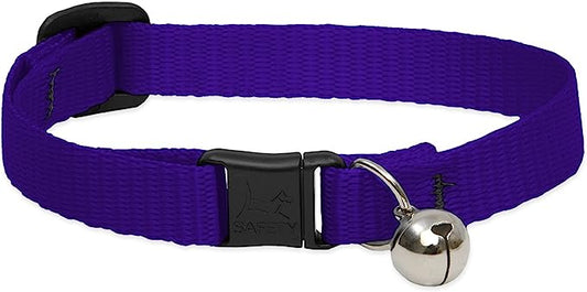 LupinePet Cat Collar with Bell Basics Purple 1/2"