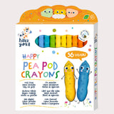 Haku Yoka Happy Pea Pod Crayons - 36 Pastel Colours