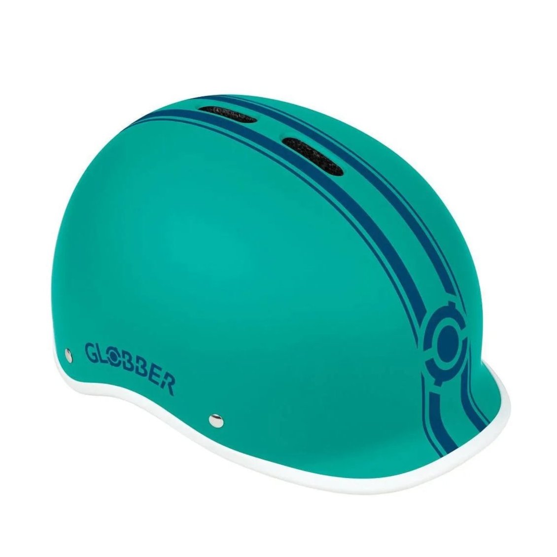 Globber - Ultimum Helmet, ABS Shell, LED Lights, Foam Pads, 3 Years+, 80 x 23 x 28.5 cm - Emerald Green