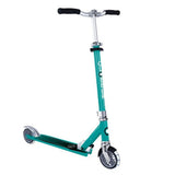 Globber - Flow Element Lights Scooter - Foldable, Adjustable Handlebar, LED Wheels, Aluminium Deck, Jade for Kids 5+