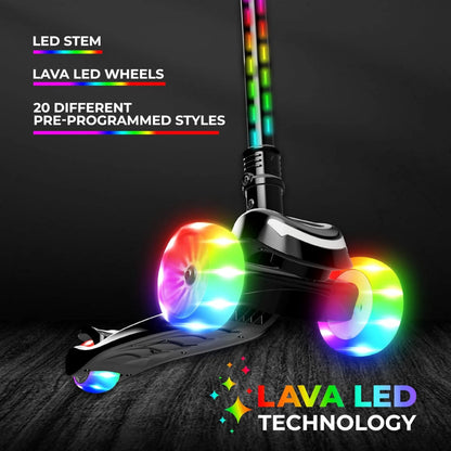 LiT Nova 3 Wheel Scooter - Black