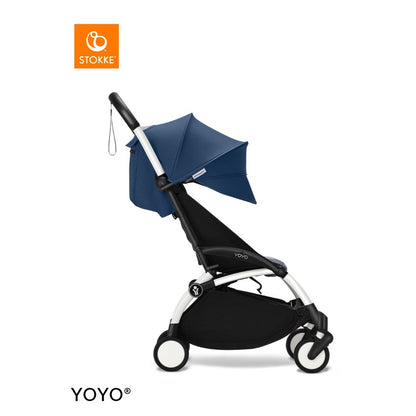Stokke YOYO3 White Frame & 6+ Air France Blue Bundle