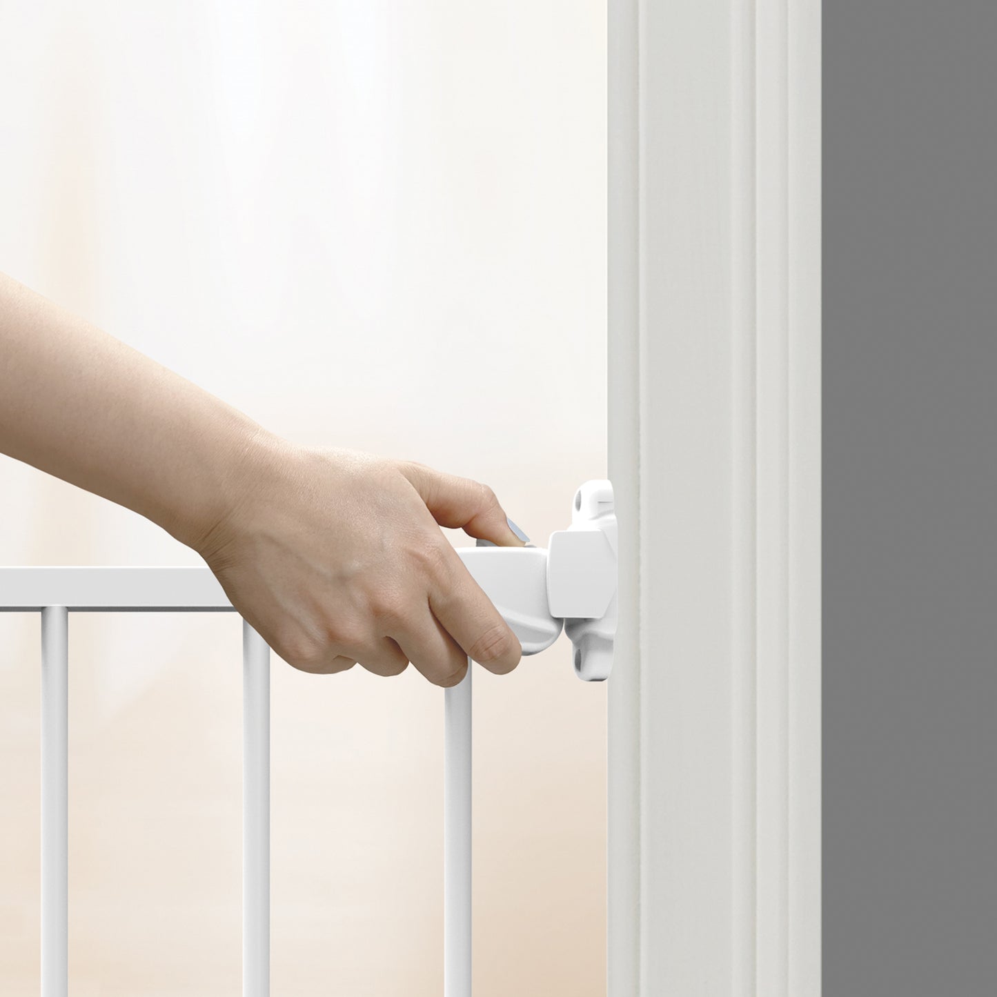 Summer Infant 2-in-1 Simple to Secure Stairway & Hallway 42" Wide Safety Gates  - White
