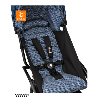 Stokke YOYO3 Black Frame & 6+ Air France Blue Bundle