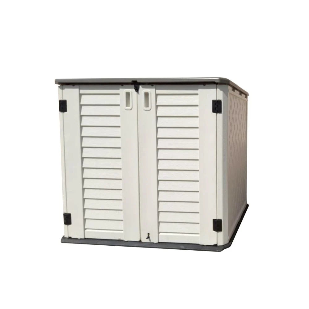 Camel Tough Outdoor Storage Cabinet with shelf