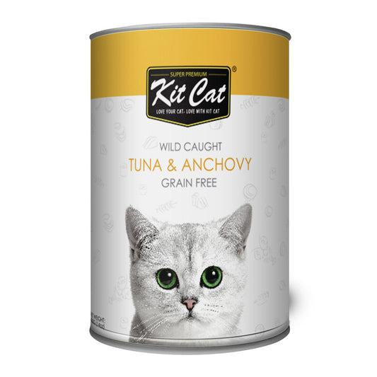 Kit Cat Atlantic Tuna with Anchovy Canned Cat Food 400gm