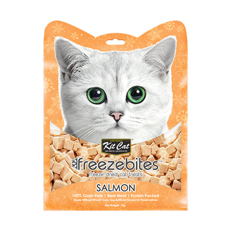 Kit Cat Freezebites Salmon Freeze Dried Cat Treats 15gm