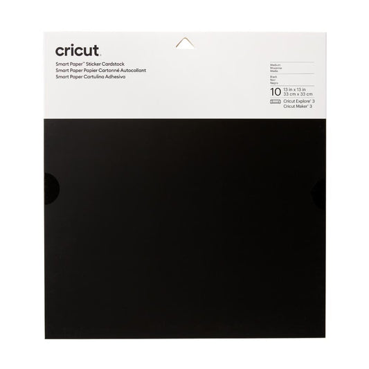 Cricut Smart Sticker Cardstock 33 x 33cm (10 Sheets) - Black