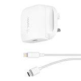 Belkin BoostCharge 20W USB-C Wall Charger with USB-C to Lightning Charging Cable 1M White