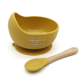 Once Upon a Dua - Lux Silicone Bowl & Spoon Set - Mustard