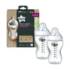 Tommee Tippee - Closer to Nature Feeding Bottle, 340ml x 2  - Clear