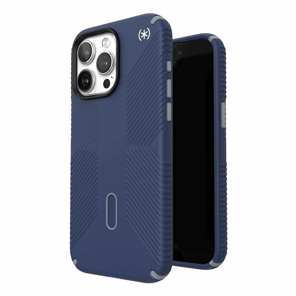 Speck Presidio2 Grip Magsafe iPhone 15 Pro Max Case - Coastal Blue/Dust Grey
