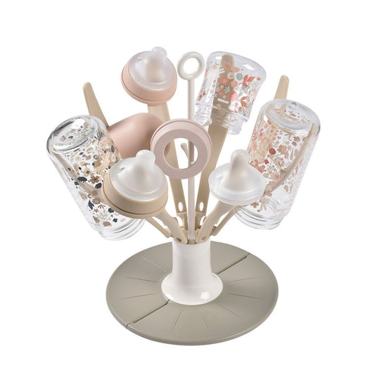 Beaba - Flower Foldable Draining Rack - Clay