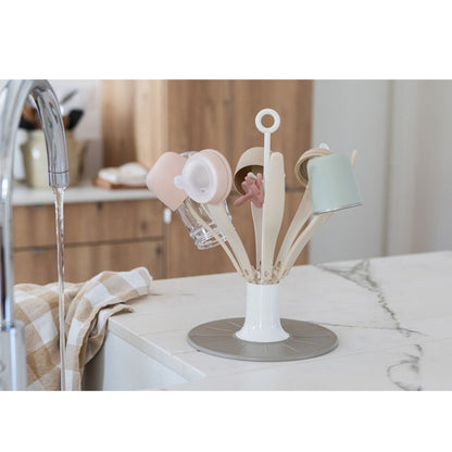 Beaba - Flower Foldable Draining Rack - Clay