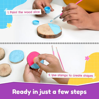 Bloomingo Coastal Coasters Wood Painting Art Kit