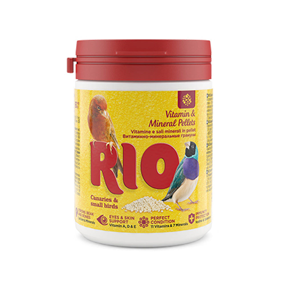 RIO Vitamin and Mineral Pellets for Canaries Exotic Birds and Other Small Birds 120gm