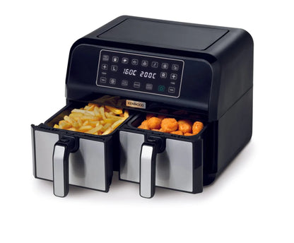 KENWOOD Digital Twin Air Fryer 1.7KG+1.7KG 4L+4L XXXL HFM75.000MB Black