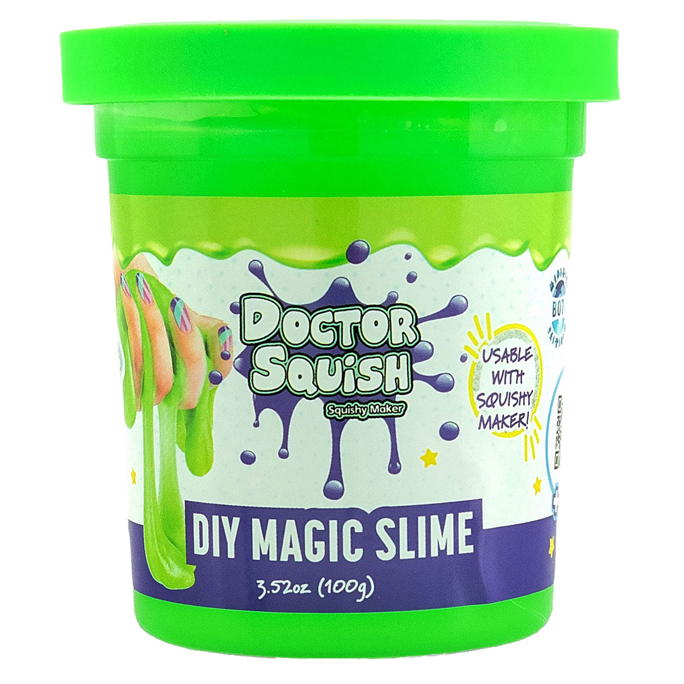 DOCTOR SQUISH - DIY MAGIC SLIME BLISTER PACK - GREEN - 100 GRAMS