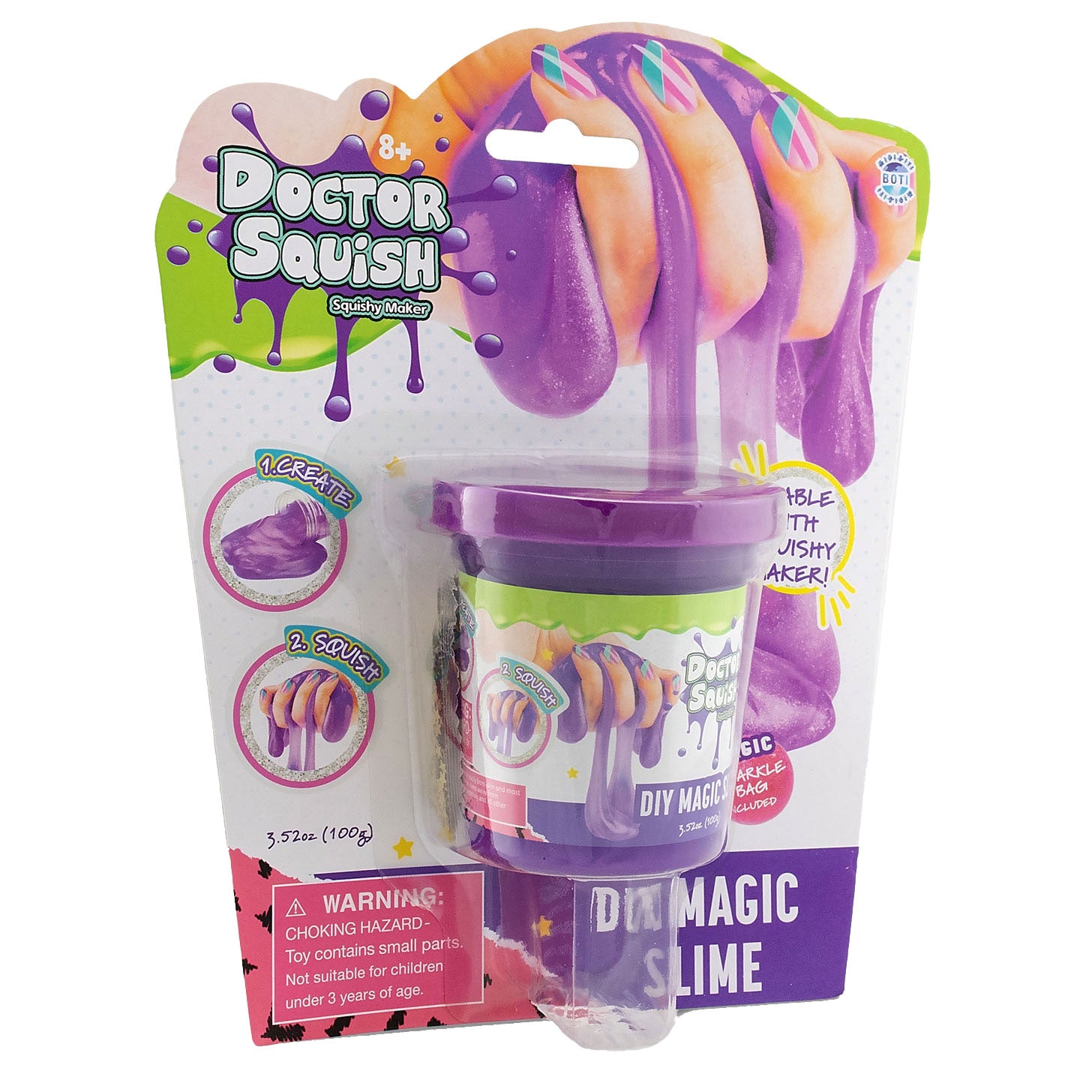 DOCTOR SQUISH - DIY MAGIC SLIME BLISTER PACK - PURPLE - 100 GRAMS