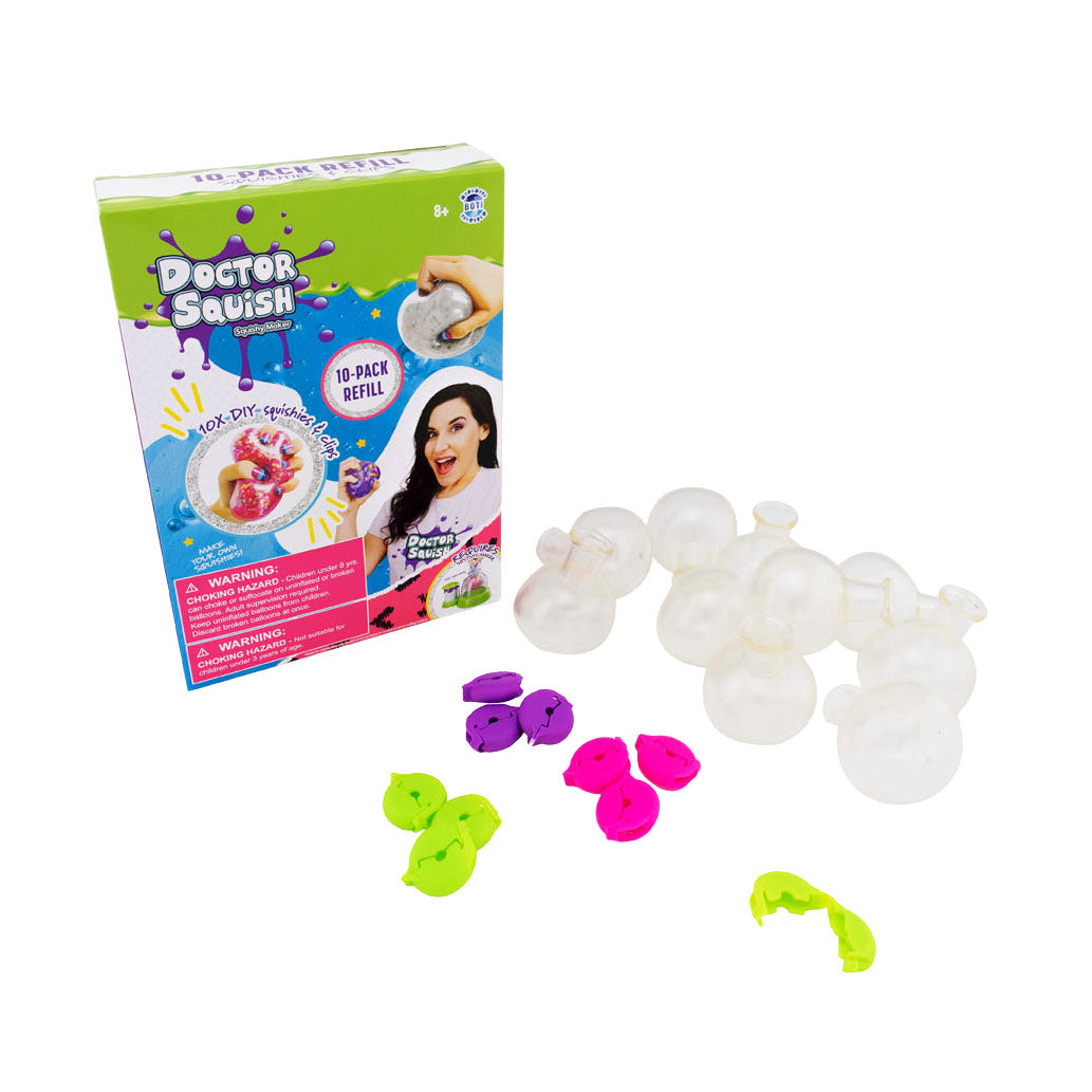 Doctor Squish - Squishy Pack Refill V2 - 10 Balloons + Clips