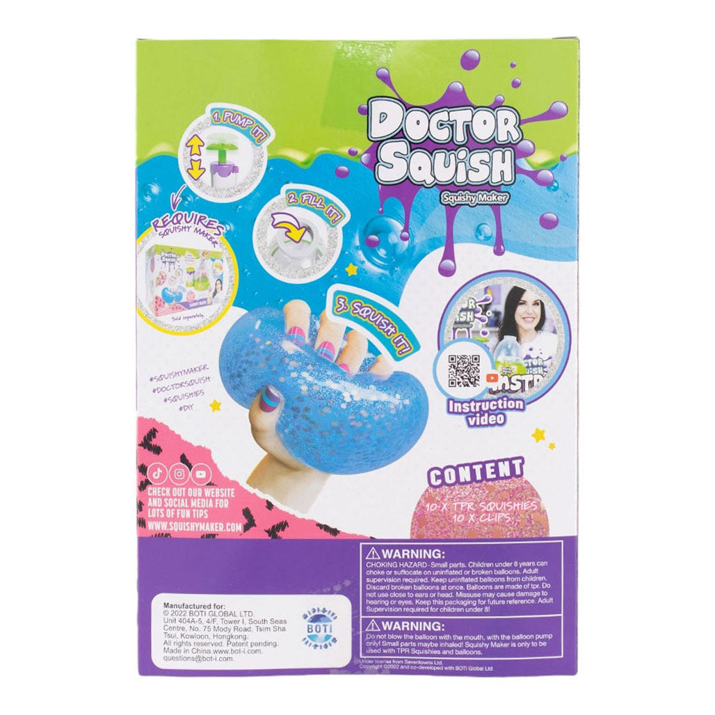 Doctor Squish - Squishy Pack Refill V2 - 10 Balloons + Clips