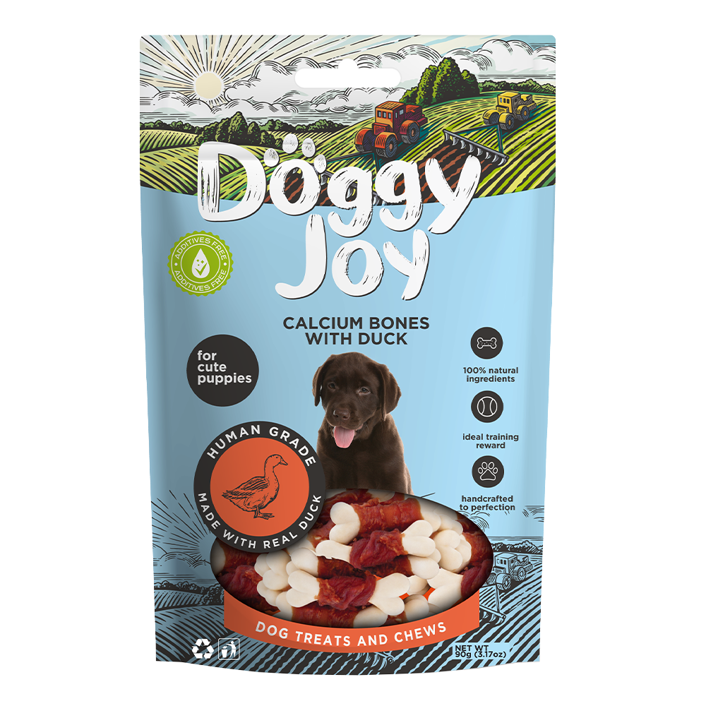 Doggy Joy Calcium Bones with Duck Puppy Treats 90gm