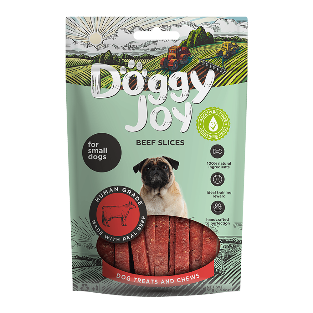 Doggy Joy Beef Slices Dog Treats 55gm