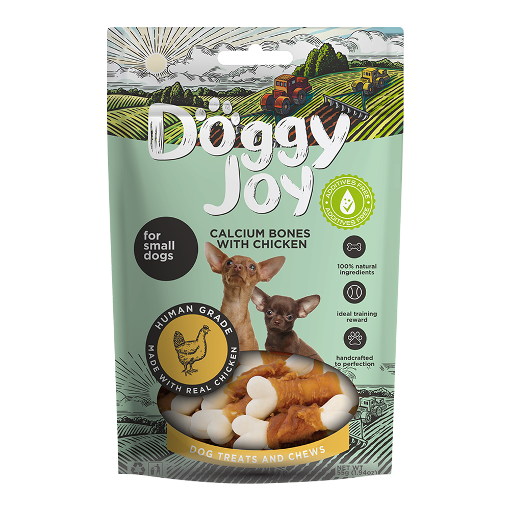 Doggy Joy Calcium Bones with Chicken Dog Treats 55gm