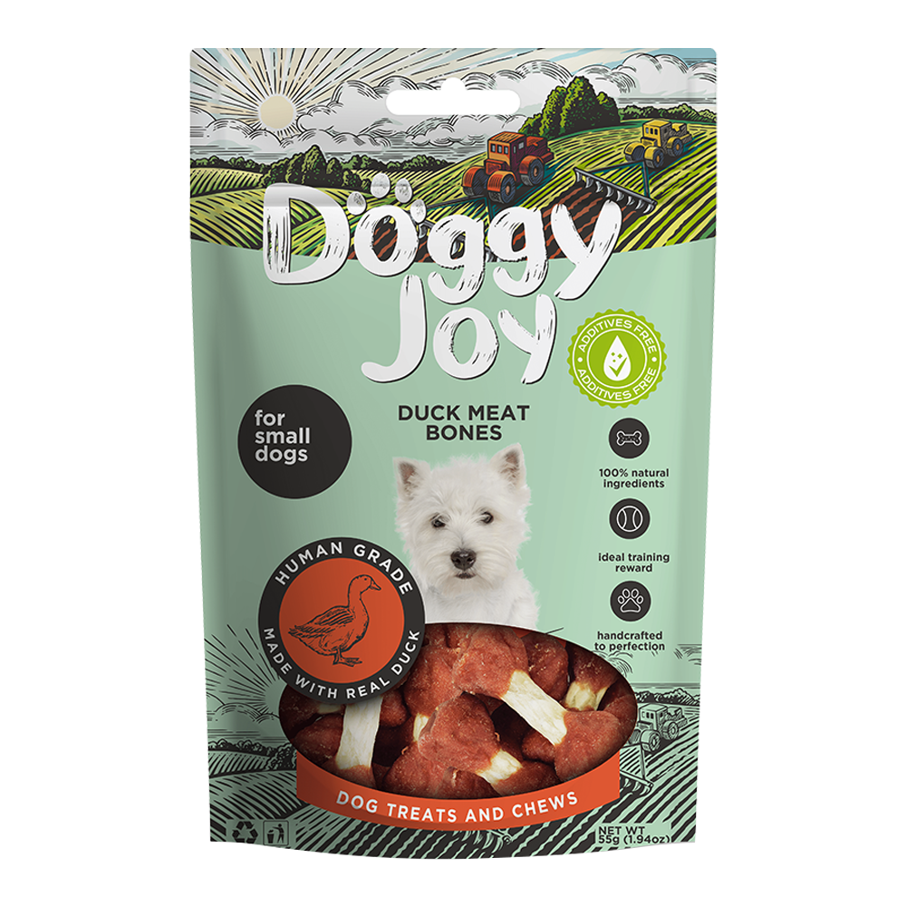 Doggy Joy Duck Meat Bones Dog Treats 55gm