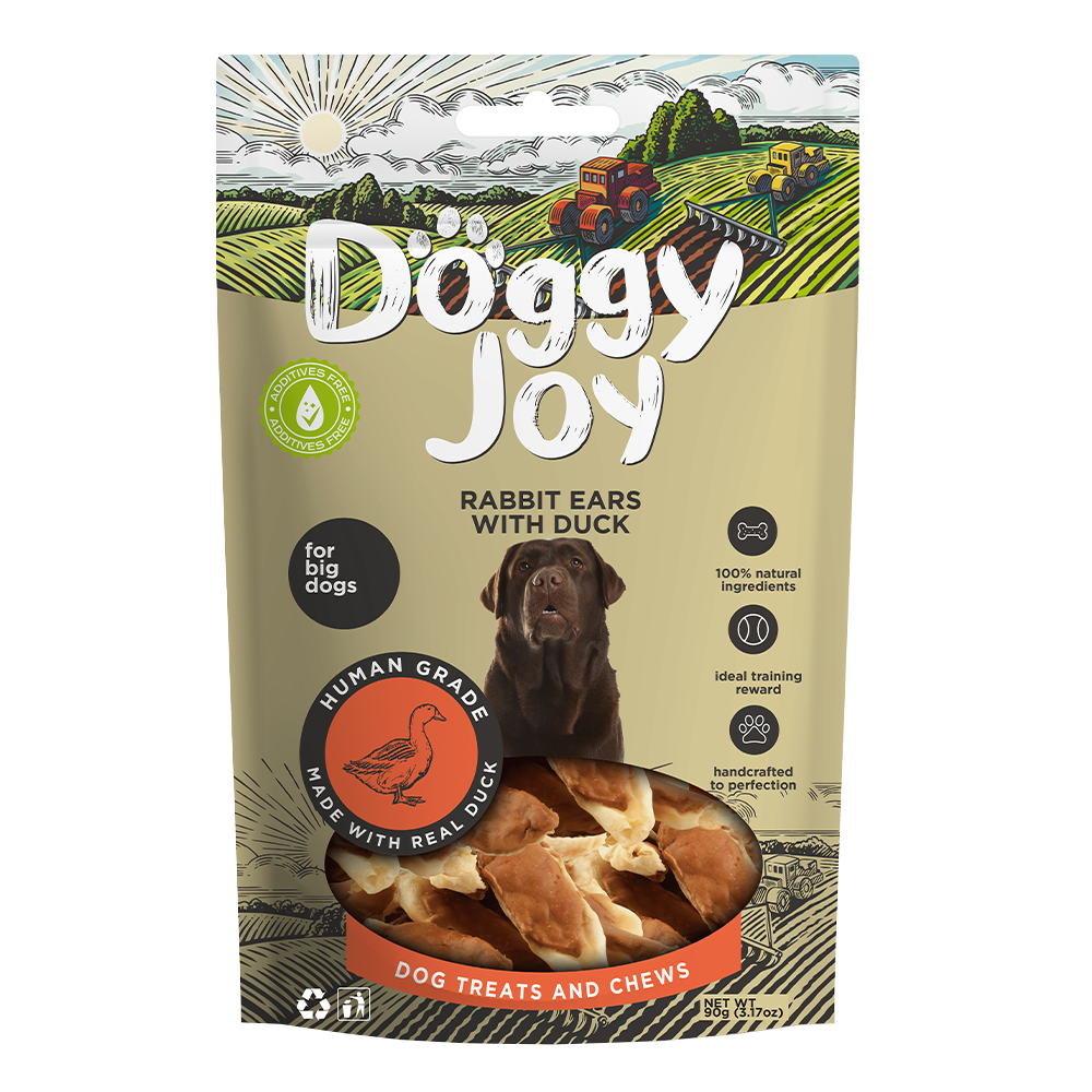 Doggy Joy Rabbit Ears with Duck Dog Treats 90gm