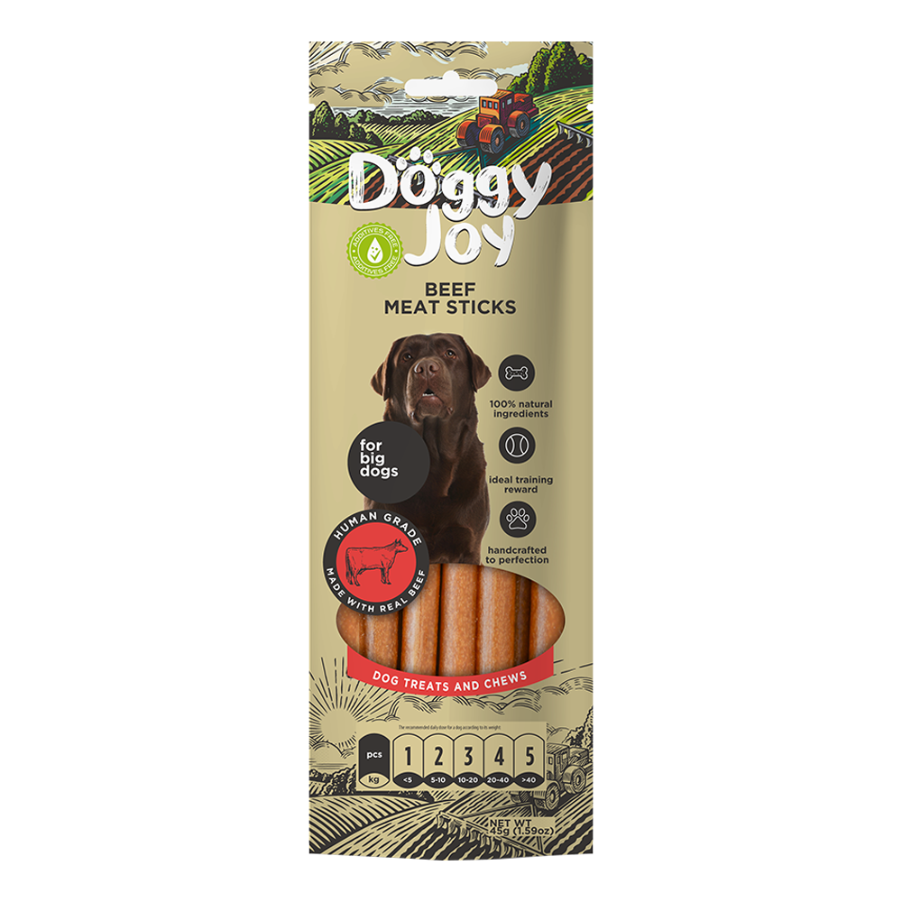 Doggy Joy Beef Meat Sticks Dog Treats 45gm